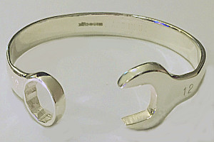 Sterling Silver Spanner Bangle