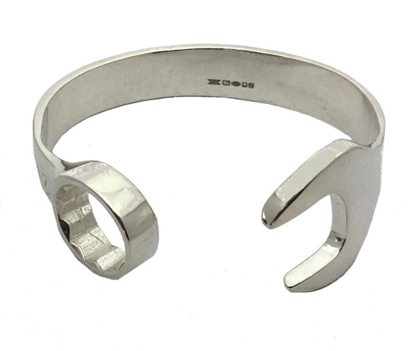 15mm Silver Spanner Bangle